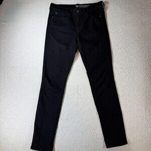 Gap Jeans Womens 6 Black Mid Rise Skinny Slim Fit Charcoal Wash Denim Pants